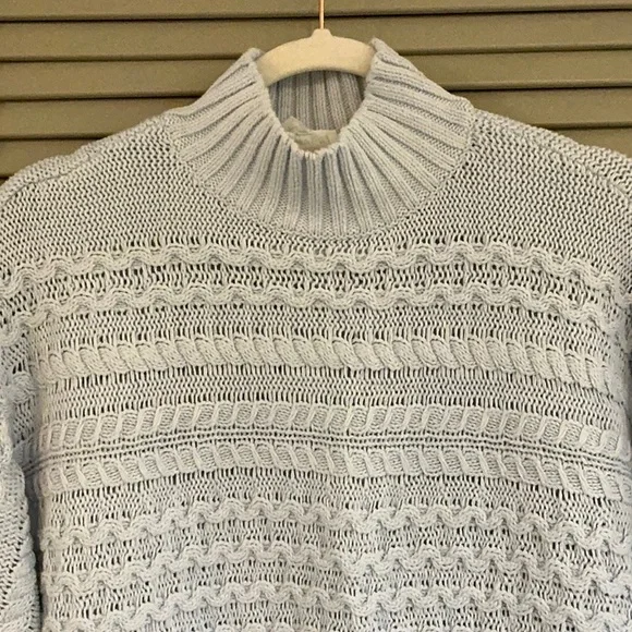 NWT Haven Well Within Organic Cotton Cable Knit Funnel Neck Sweater Sz M - Picture 5 of 8